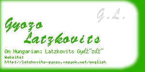 gyozo latzkovits business card